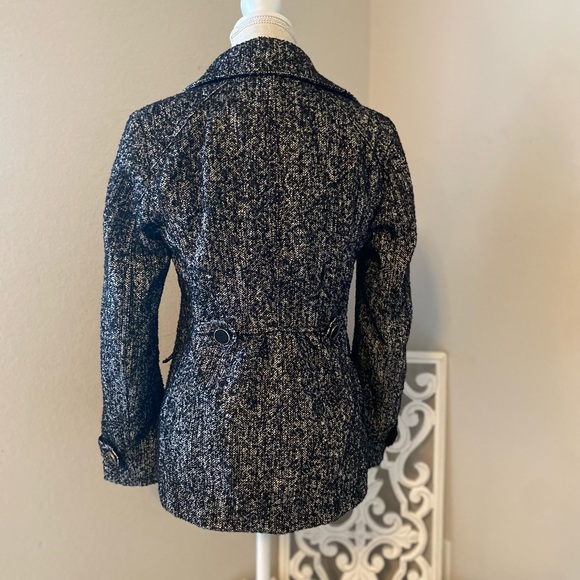 Express womens coat ploy/wool blend with gold trimmed buttons size small - Picture 10 of 14